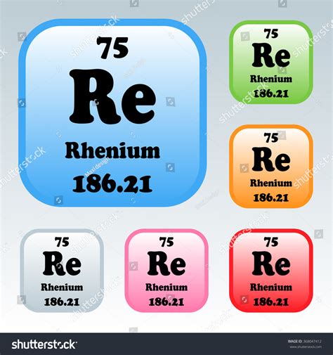 Periodic Table Elements Rhenium Stock Vector (Royalty Free) 368047412 ...