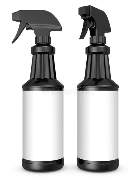 Realistic 3d Spray Bottle Mock Up Template On White Background 3d Rendering 3d Illustration