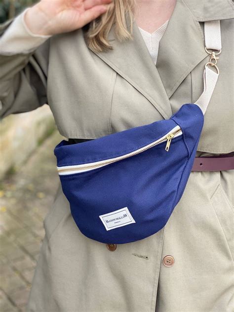 Sac Banane Bleu Marine Maison Mallow Made In France