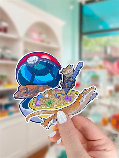 Crested Gecko Sticker Bundle Crested Gecko Stickers Crested Etsy
