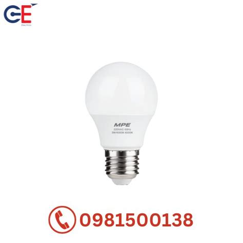 Đèn Led Bulb MPE LBD 3W Thiết Bị Điện GE