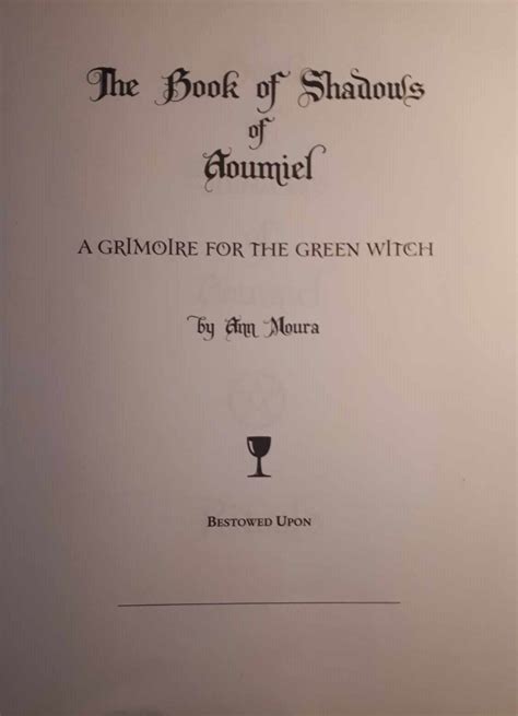 Book Grimoire For The Green Witch A Complete Book Of Shadows By Ann