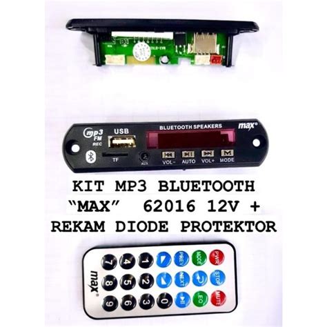 KIT MP3 BT62016S3 BLUETOOTH REKAM PROTEKTOR DIODE 12V MAX