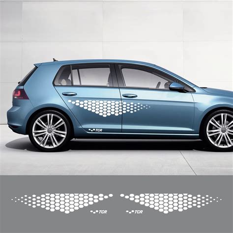 Car Door Side Stickers For Volkswagen Vw Golf 4 5 6 7 Tsi Tcr Gtd Gti