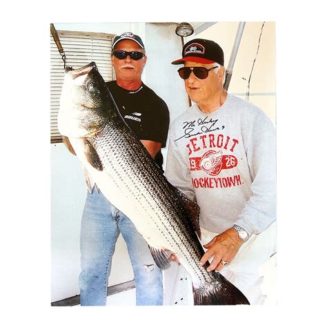 Gordie And Marty Howe Autographed 14x18 Photo Fishing Nhl Auctions