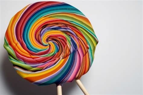 Premium Ai Image Vibrant Lollipop Bursting With Color On White