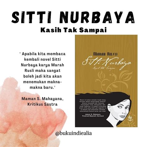 NOVEL SITTI NURBAYA NOVEL INDONESIA OLEH MARAH RUSLI Hobbies Toys