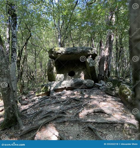 Dolmen is an Ancient Structure in the Caucasus Mountains Stock Photo ...