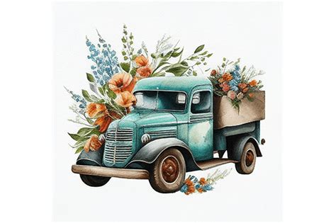 77 Vintage Truck Printable Designs E Gráficos