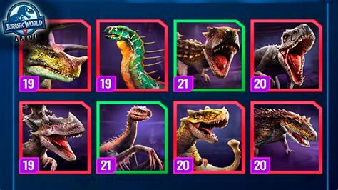 Jurassic World Alive Hybrid Chart