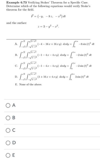 Solved Example 6 73 Verifying Stokes Theorem For A Specific