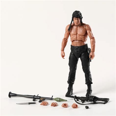 Figurines JOHN RAMBO 3 modèles NECA film Cinéma Sylvester Stallone