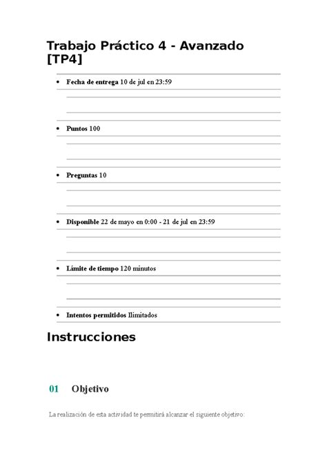 Tp Avanzado Trabajo Pr Ctico Avanzado Tp Fecha De