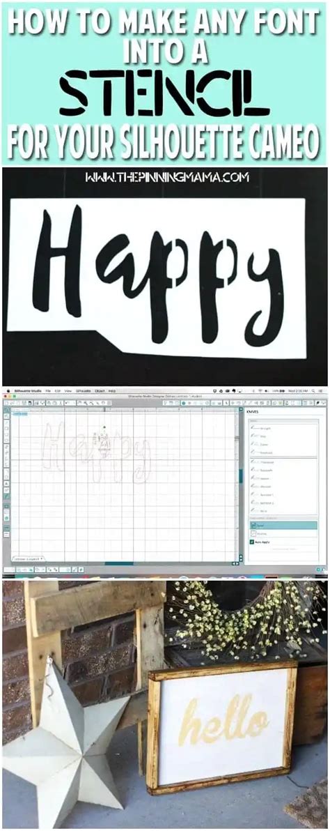 How To Make Any Font A Stencil With Your Silhouette Cameo The Pinning Mama