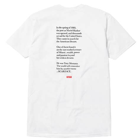 Supreme Scarface™ Shower Tee Fw17 44