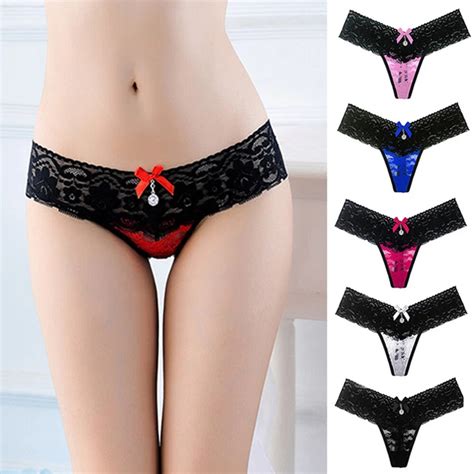 Femmes Sexy Sous V Tements En Dentelle Lingerie Culotte String Slip String T Eur