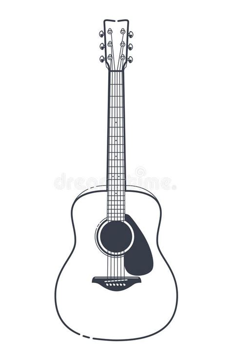 Acoustic Guitar Vector Stock Vector Illustration Of Isolated 90290622 Left Handed Acoustic