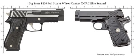 Sig Sauer P Full Size Vs Wilson Combat X Tac Elite Sentinel Size