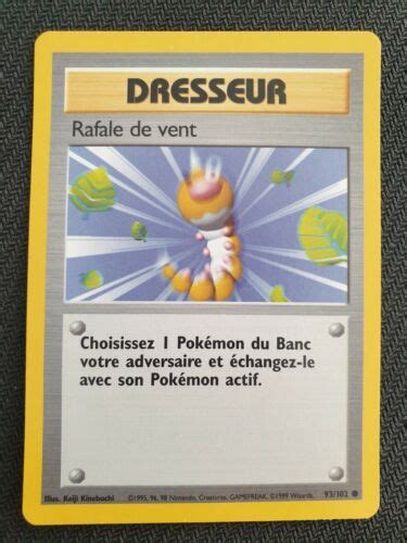 Rafale De Vent 93 102 Set De Base Carte Pokemon