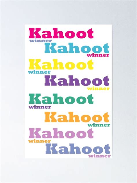 "Kahoot winner" Poster for Sale by JAPSVende | Redbubble