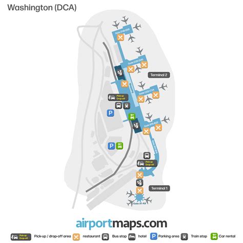 Washington National Airport (DCA) – terminal and gate map | Airportmaps.com