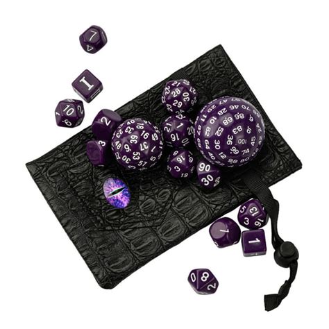 Cusdie 15 Pieces Complete Dnd Dice Set D3 D100 Dandd Dice Set Polyhedral