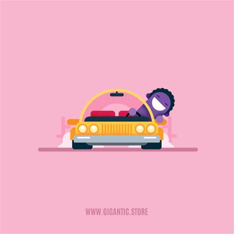 Character Enjoys Car Driving 2D Animation | Behance