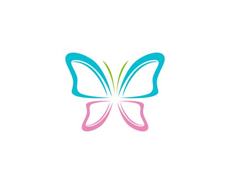 Mariposa Conceptual Simple Colorido Icono Logo Ilustraci N Vectorial