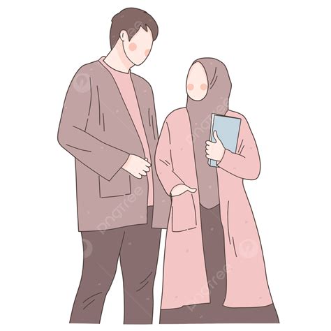 Illustration Of Romantic Husband And Wife Muslim Couple Romantic Couple Husband And Wife