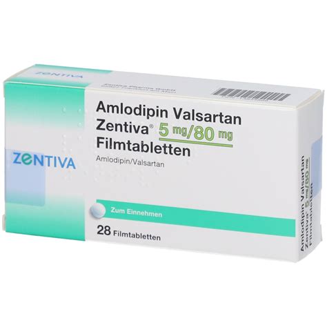 Amlodipin Valsartan Zentiva Mg Mg Filmtabl St Mit Dem E Rezept