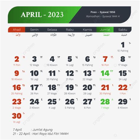 Kalender Nasional 2024 April Jilly Lurlene