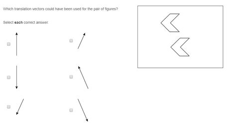 Which Translation Vectors Could Have Been Used For The Pair Of Figures