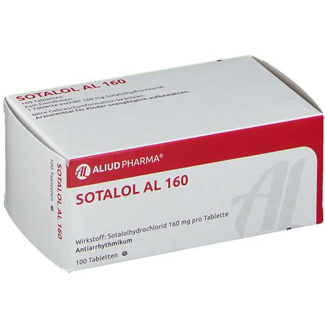 Sotalol Al 160 Tabletten 100 St Mit Dem E Rezept Kaufen Shop Apotheke