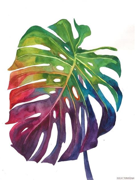 Colorful Leaf Art Print