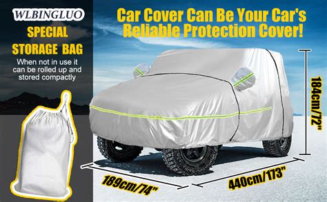 Waterproof All Weather Protection Car Cover Custom Fit For 2007 2021 Jeep Wrangler