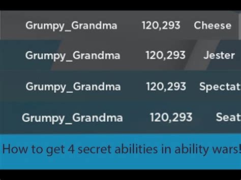 How To Get Secret Abilities In Ability Wars Youtube