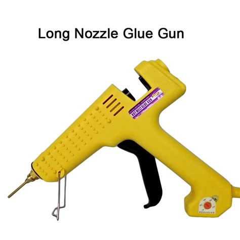 Long Nozzle Hot Melt Glue Gun 200W Adjustable Thermostats EU AU Plug With 5 Glue Stick Free