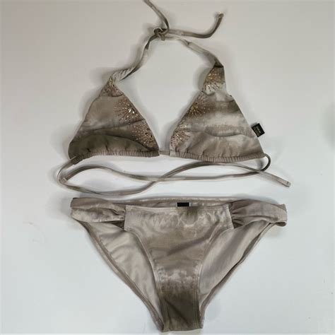Ninety Six Degrees Swim Ninetysix Degrees Triangle Bikini Tan Medium Poshmark