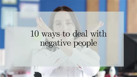 10 Ways to Deal With Negative People | PPT