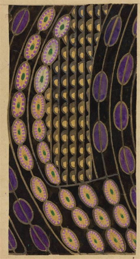 Charles Rennie Mackintosh Textile Design Stylised Daisies Purple On