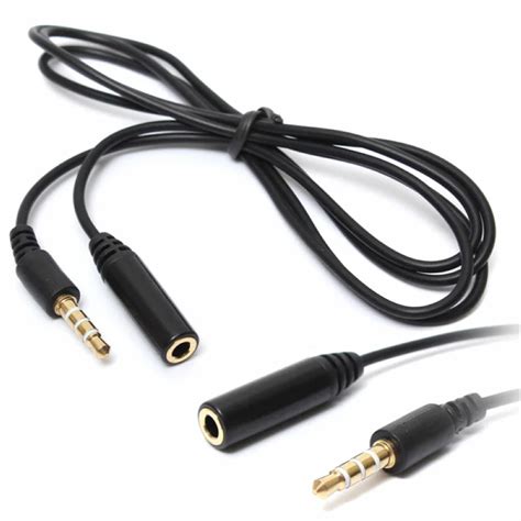 3.5mm 4 Pole Jack Male to Female AUX Extension Cables Audio Cable ...