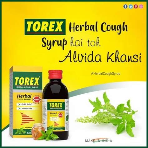 100 Ml Torex Herbal Cough Syrup For Clinical Liquid Rs 99 Bottle Id 21304212573