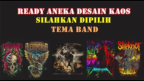 Ready Desain Kaos Tema Band Youtube