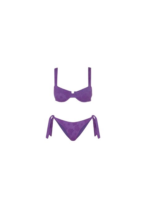 Violet Balconette Bikini Tie Violet Robin Collection Robin