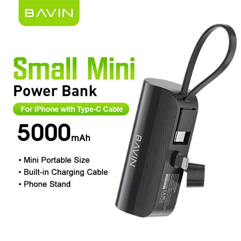 BAVIN PC012 PC013 5000mAh Mini Fast Charge Portable Power Bank W