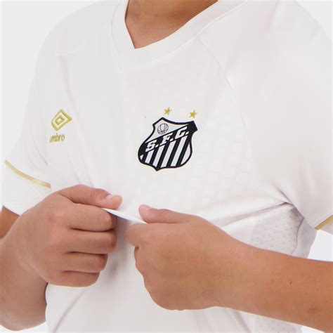 Camisa Umbro Santos I 2018 Juvenil Branca Futfanatics