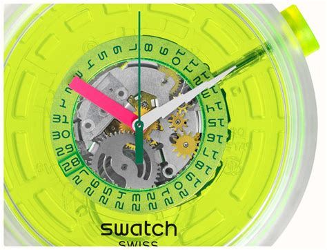 Swatch Blinded By Neon Green Neon Dial Green Bio Sourced Strap