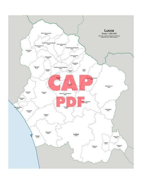 Mappa Dei Comuni E Cap Della Provincia Di Lucca Pdf