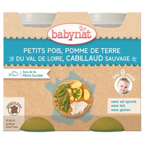 Petits Pois Pomme De Terre Cabillaud Bio D S Mois Babynat X