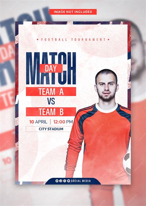 Premium Psd Matchday Poster Social Media Flyer Template